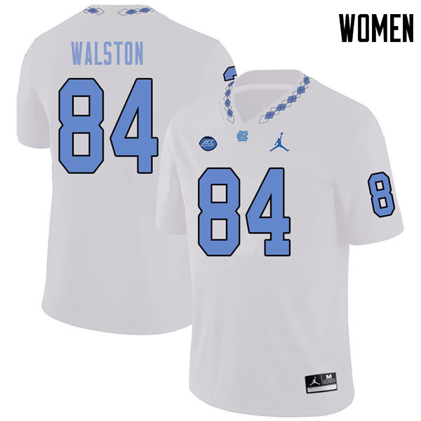 Jordan Brand Women #84 Garrett Walston North Carolina Tar Heels College Football Jerseys Sale-White